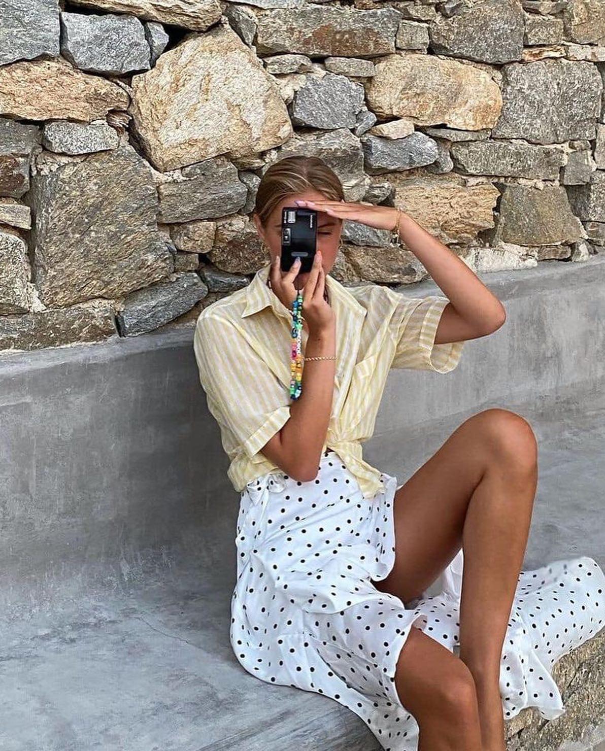 유행타지 않는 도트패턴 코디🖤🤍 이미지6