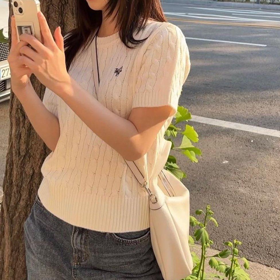 예쁜 주명언니🤍🤎@반팔니트룩 이미지10