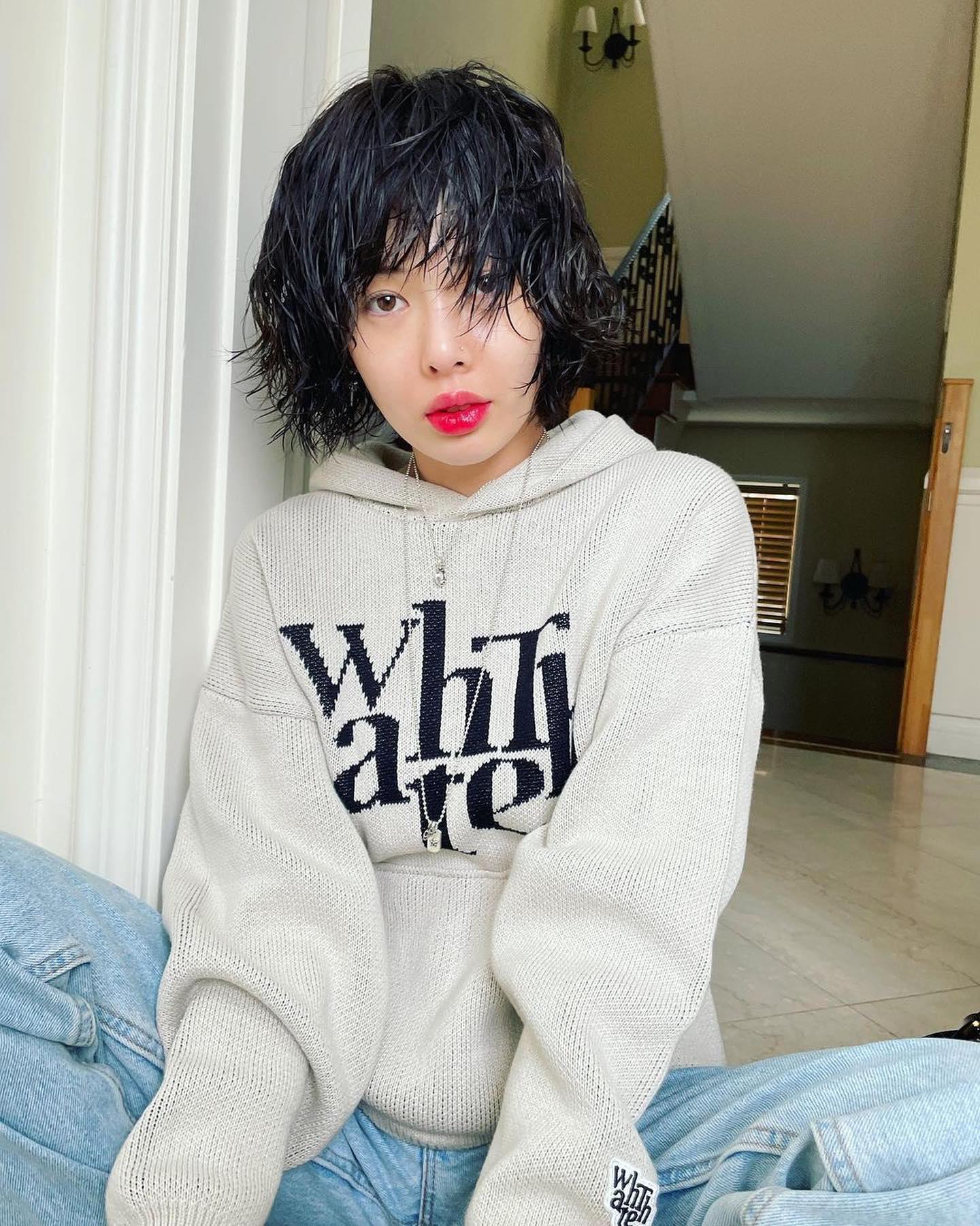 포근한 니트후드티🧶💚귀여워 이미지