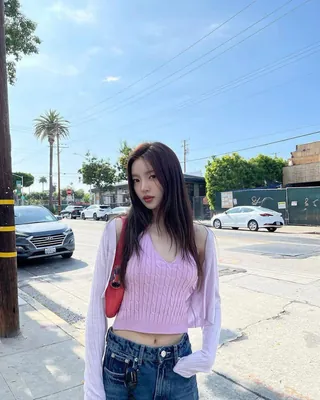미국 여행간 지윤언니 패션🇺🇸🖤 이미지
