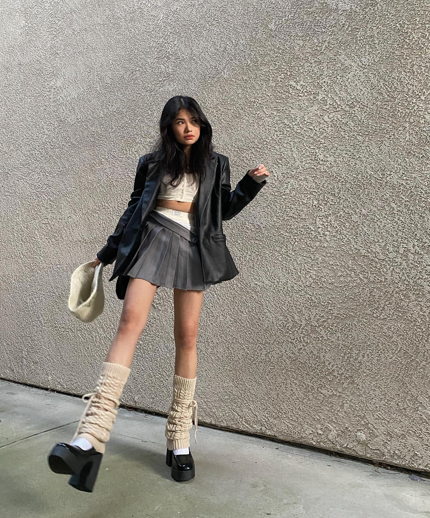 프레피👧🏻플리츠스커트 코디📌 이미지