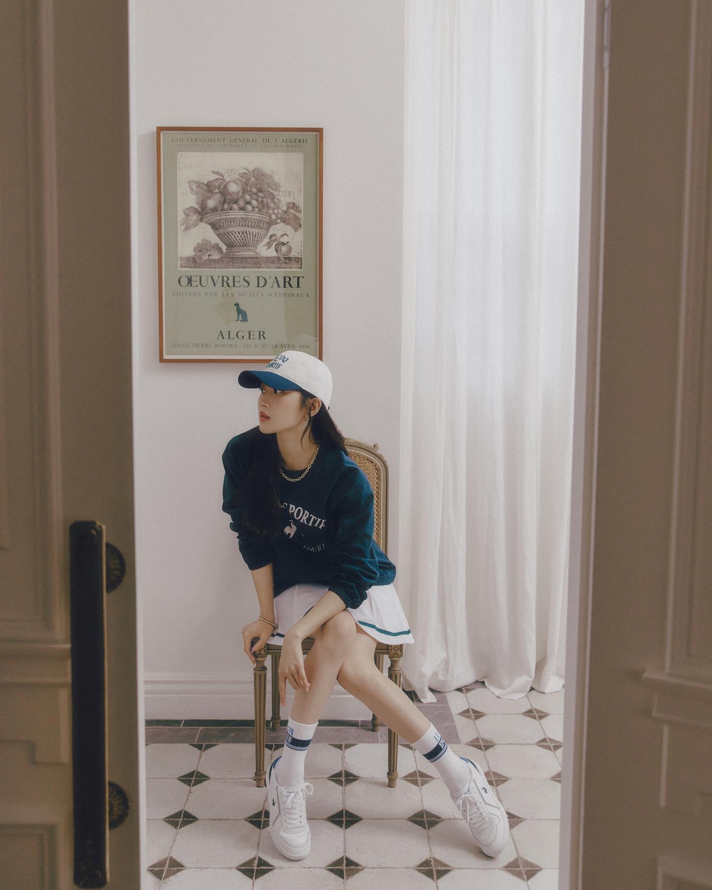 가영언니💚🤍프렌치 테니스룩
르꼬끄 x 문가영 22FW🎾🇫🇷고급진 테린이들 @모여 #광고 이미지4