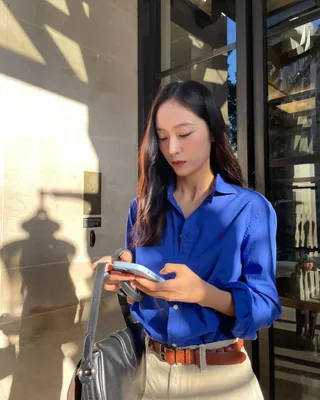 요즘 블루셔츠가 끌려👔💙 이미지