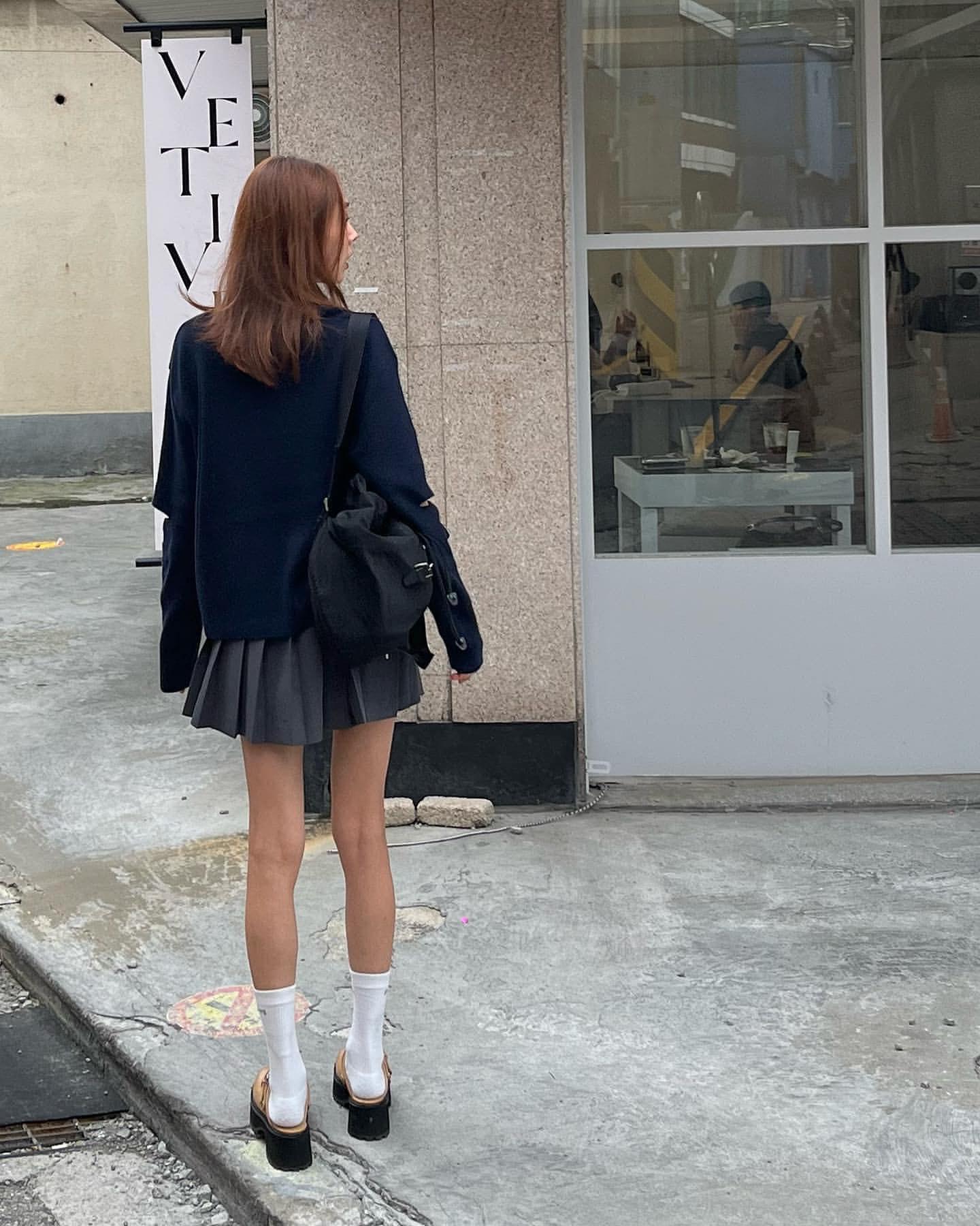 니트에 미니스커트 핏 요렇게🧍🏻‍♀️💗 이미지