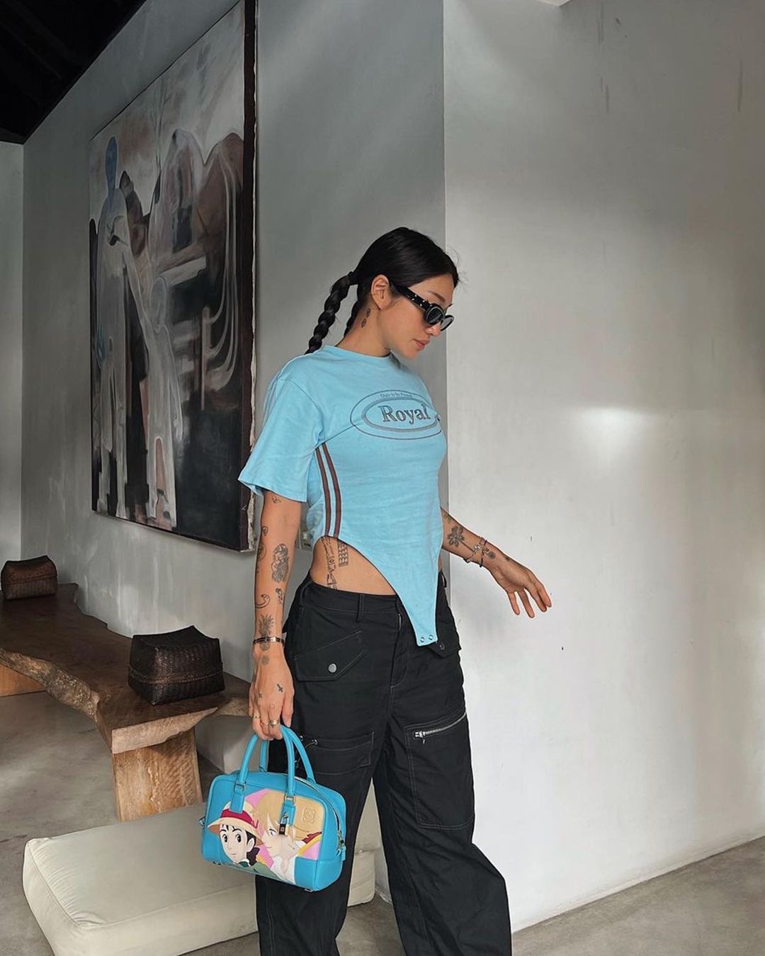 젠몬마르지엘라 셀럽 착용샷😎🖤​ 이미지"