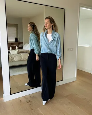 데님 셔츠가 유행이래👖📸 이미지