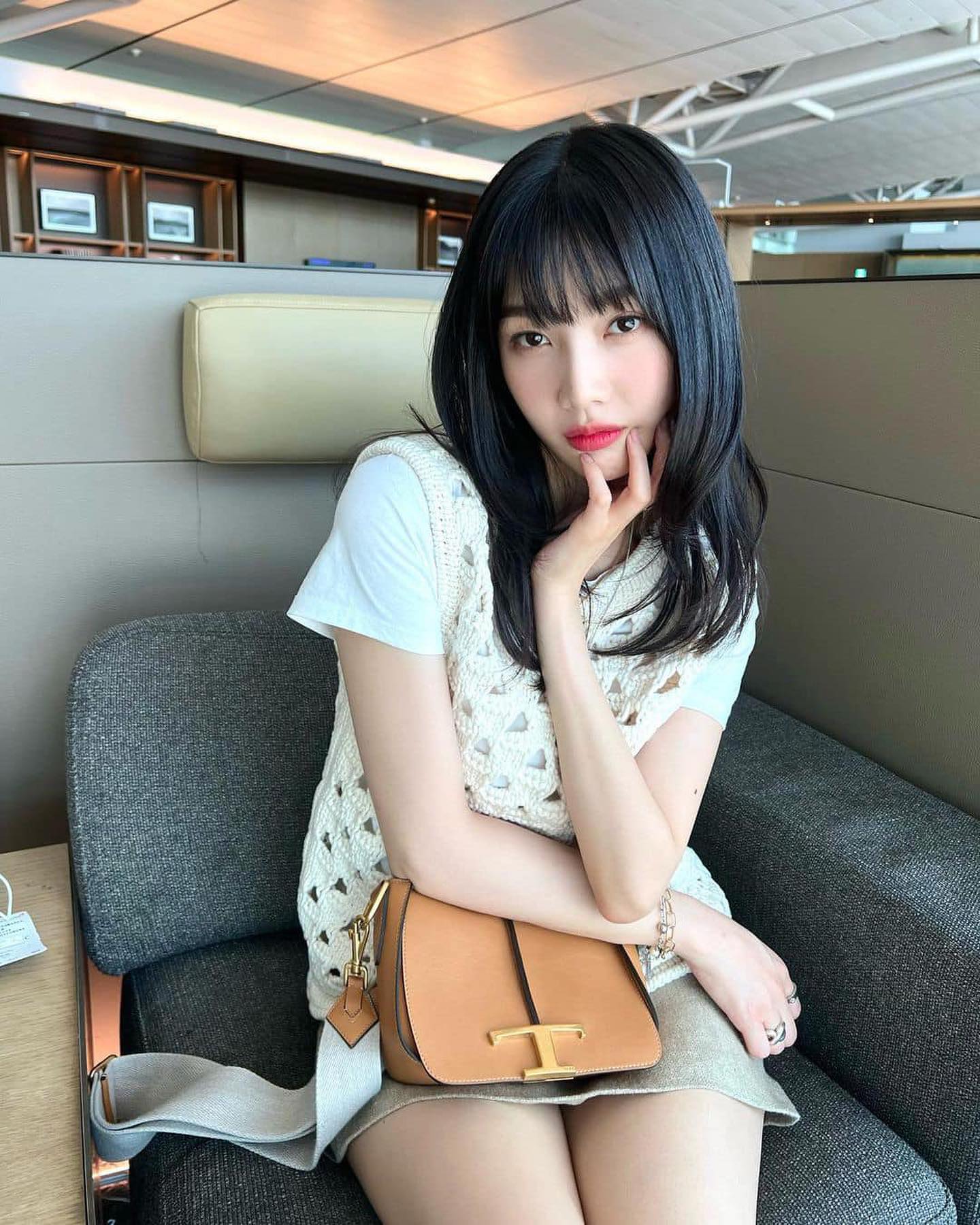 귀여운 니트조끼 같이입자❤️🖤 이미지