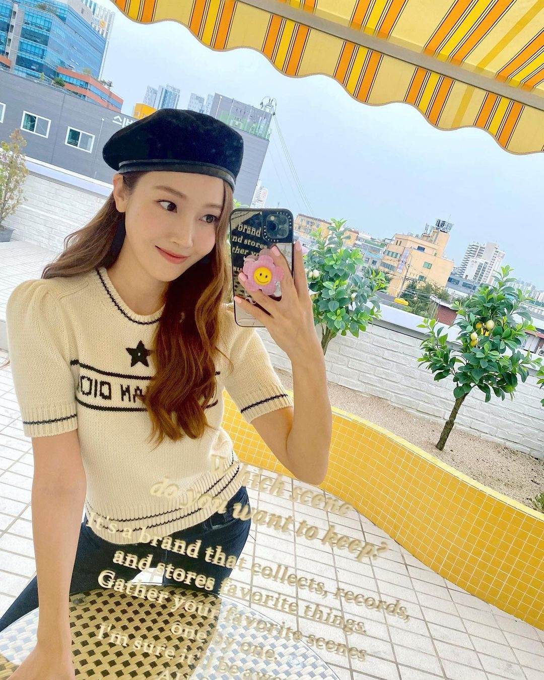 베레모로 귀엽게 코디하기🎩🤍​ 이미지