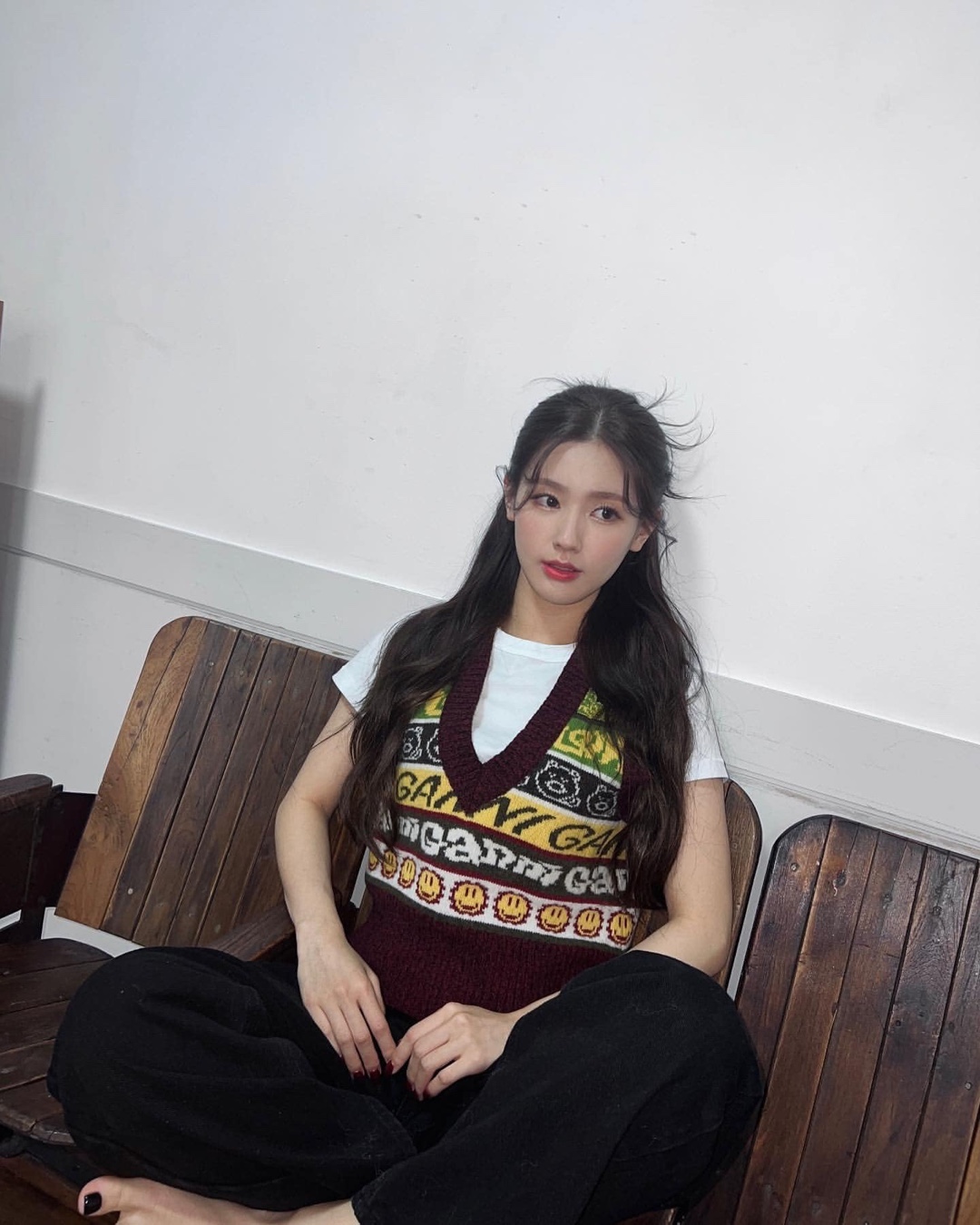 가니 니트베스트로 레이어드🌈🖤 이미지