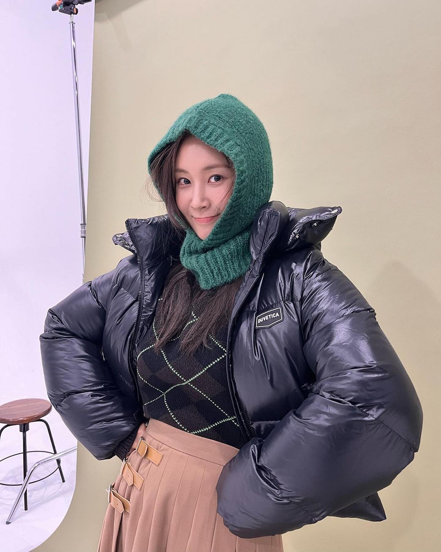 언니들 픽💖🖤듀베티카 크롭패딩 이미지