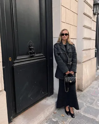 롱스커트 코디 이렇게👗🖤 이미지