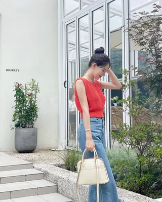 니트조끼 데님과 함께 매치해❤️👖 이미지
