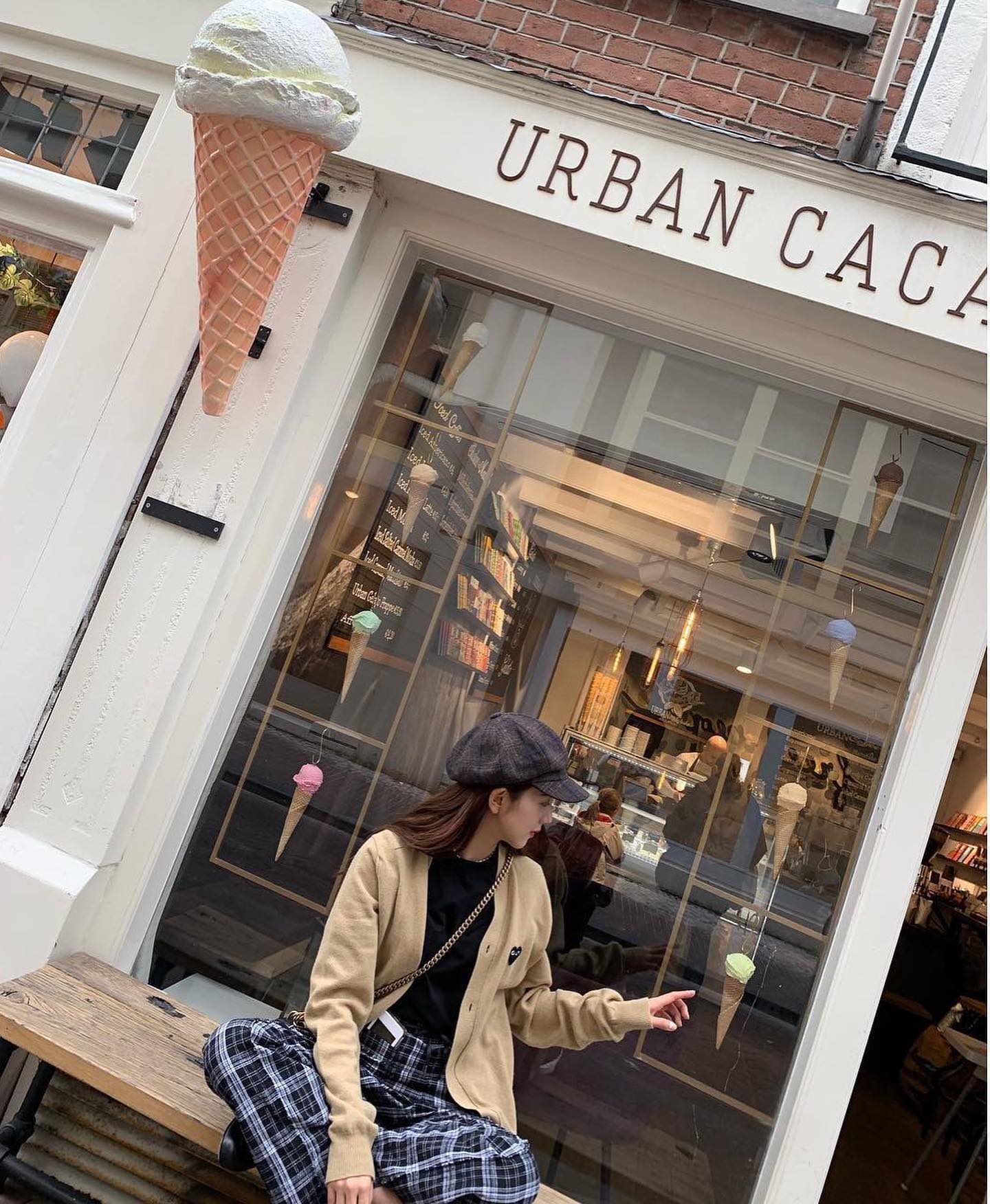 심플한 포인트❤️🖤꼼데 가디건 이미지7