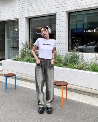 뉴발 크롭티🤍🖤여름코디 준비해 이미지