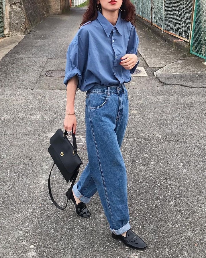 반팔셔츠와 찰떡궁함 데님🤍💙​ 이미지