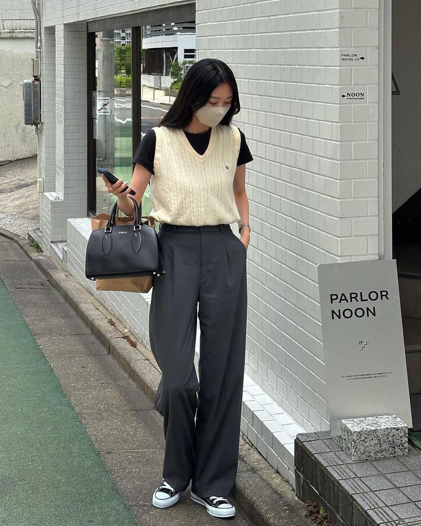 그레이 슬랙스 10가지 코디🩶🔍 이미지9