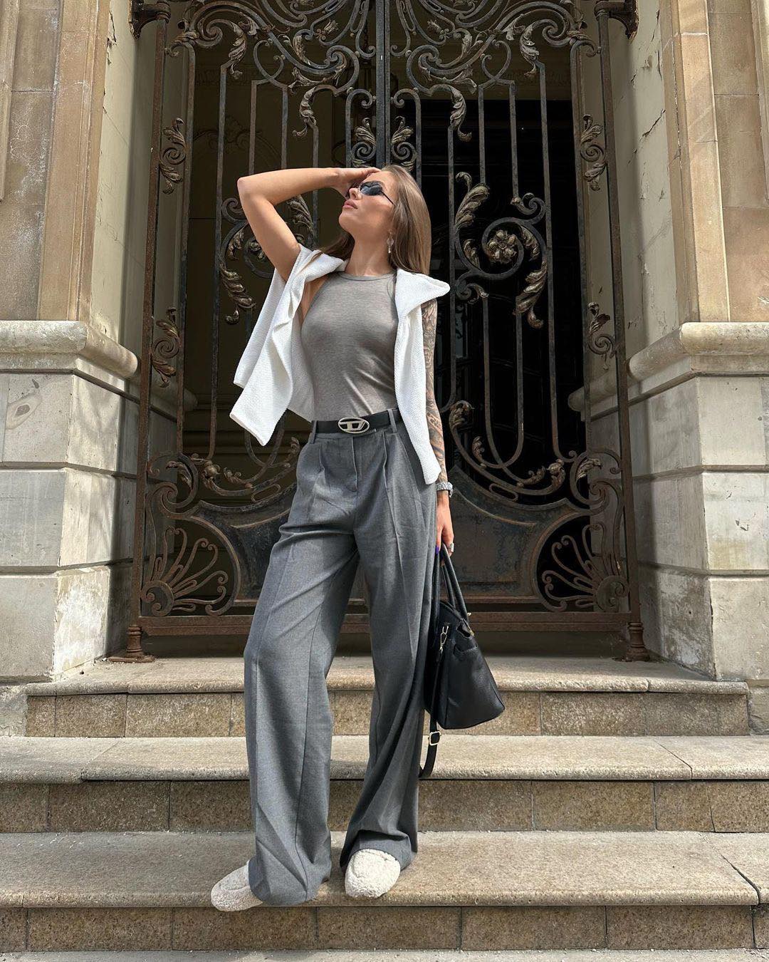 그레이 슬랙스 10가지 코디🩶🔍 이미지5