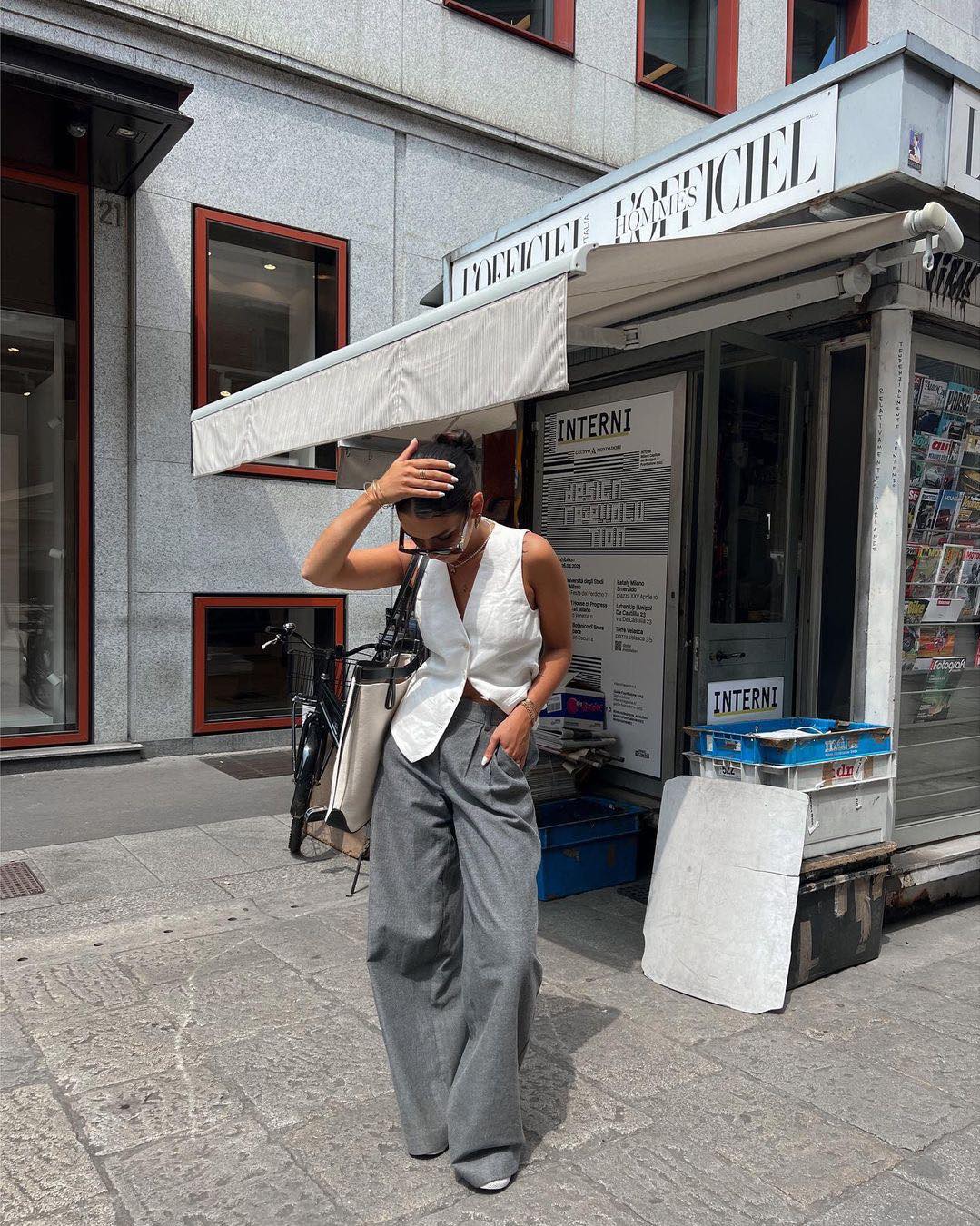 그레이 슬랙스 10가지 코디🩶🔍 이미지8