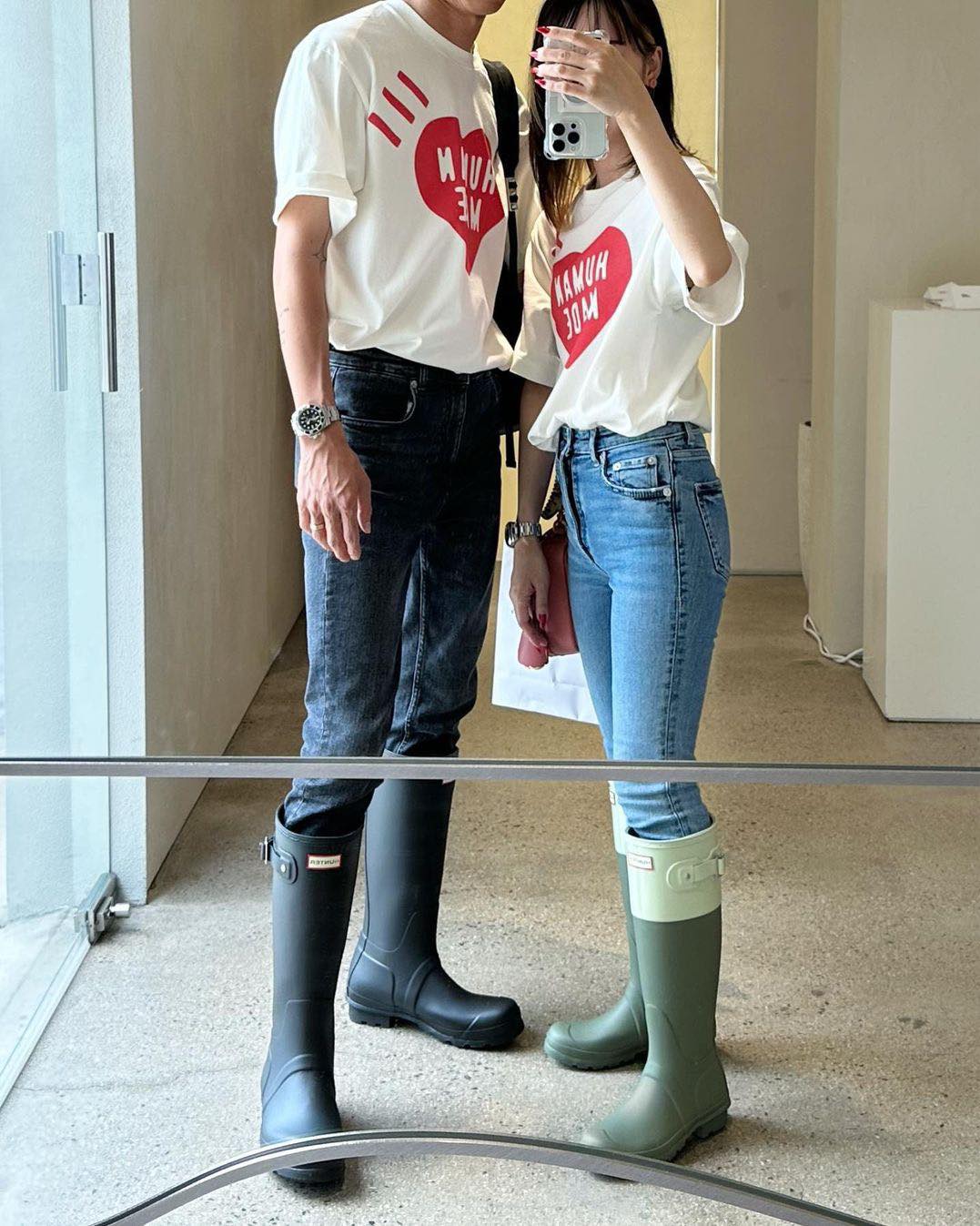 레드 포인트 반팔❤️휴먼메이드🦆​ 이미지