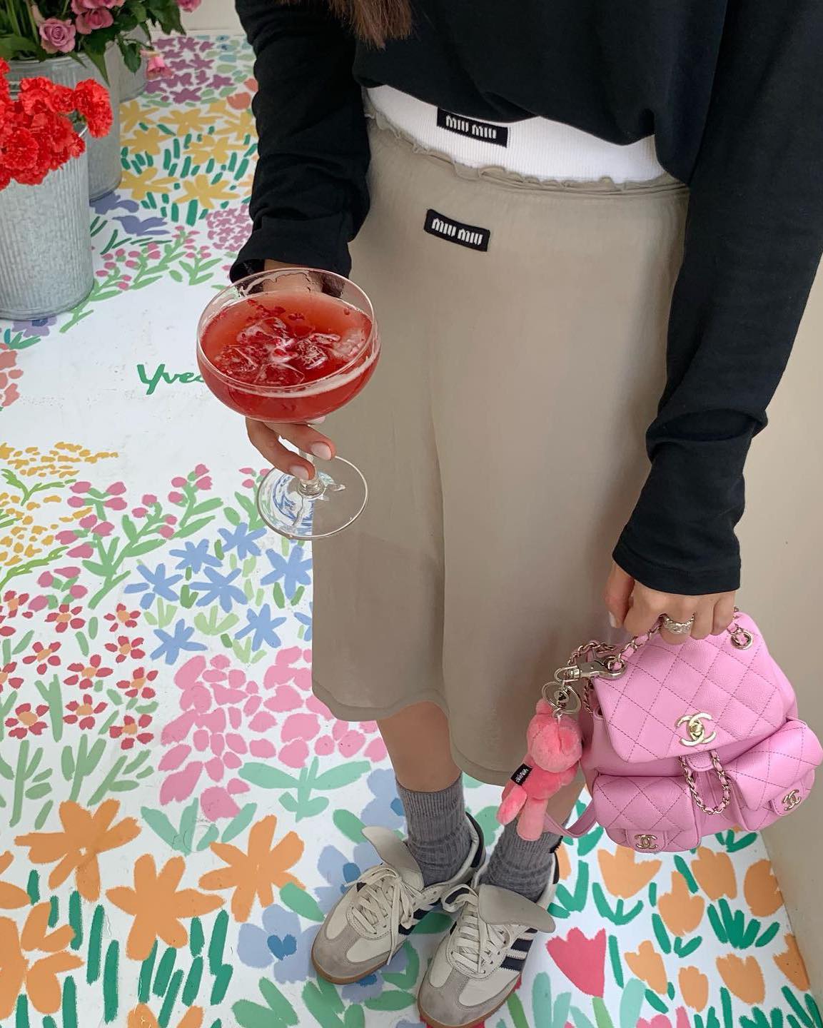 귀여운 샤넬 듀마 백팩 핑크👛 이미지