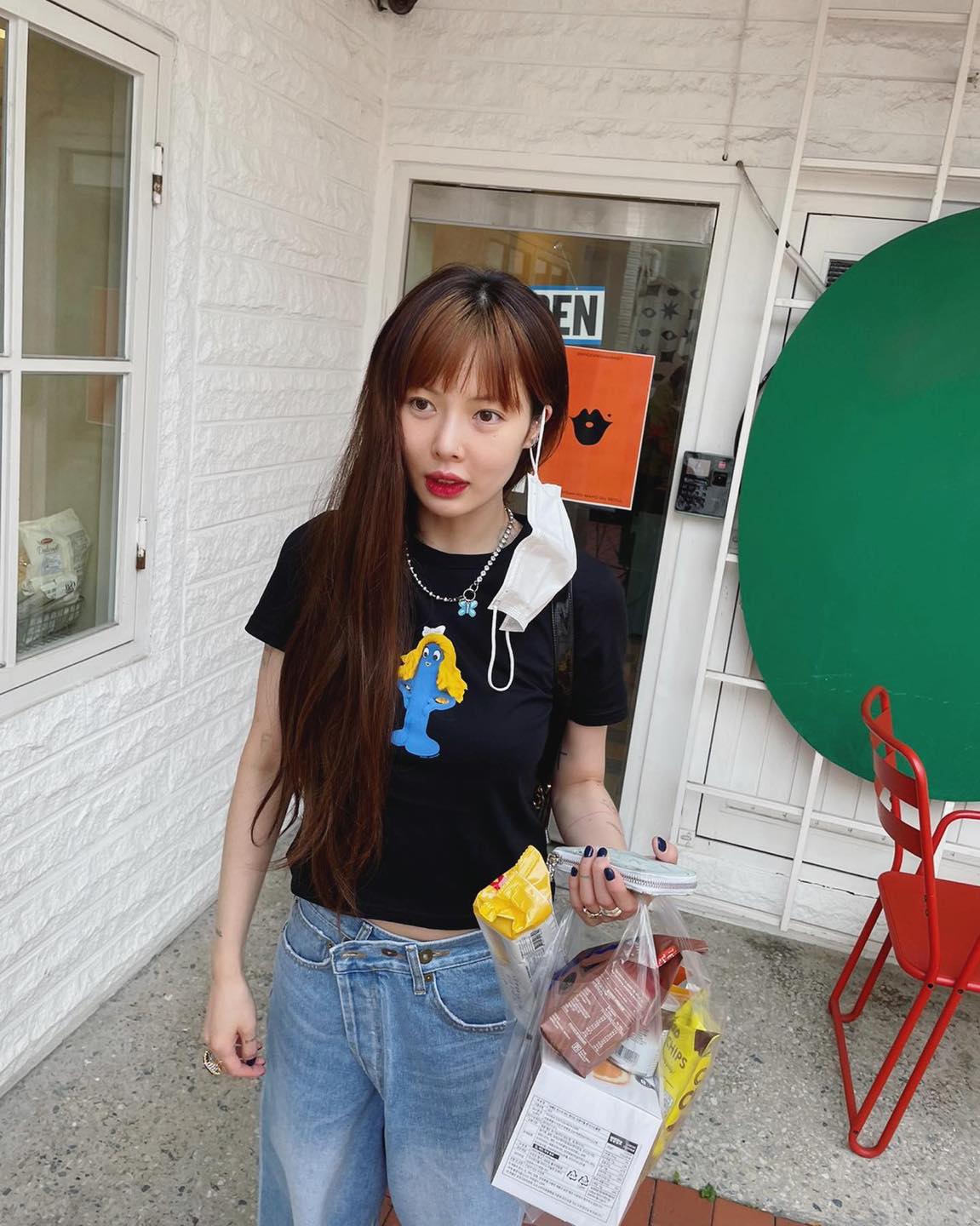 기본이 최고👖검정 반팔+청바지 이미지