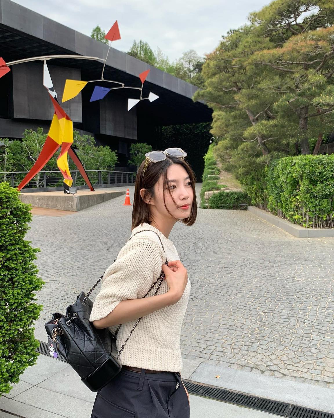 지금 입기 딱☁️아이보리 반팔니트 이미지