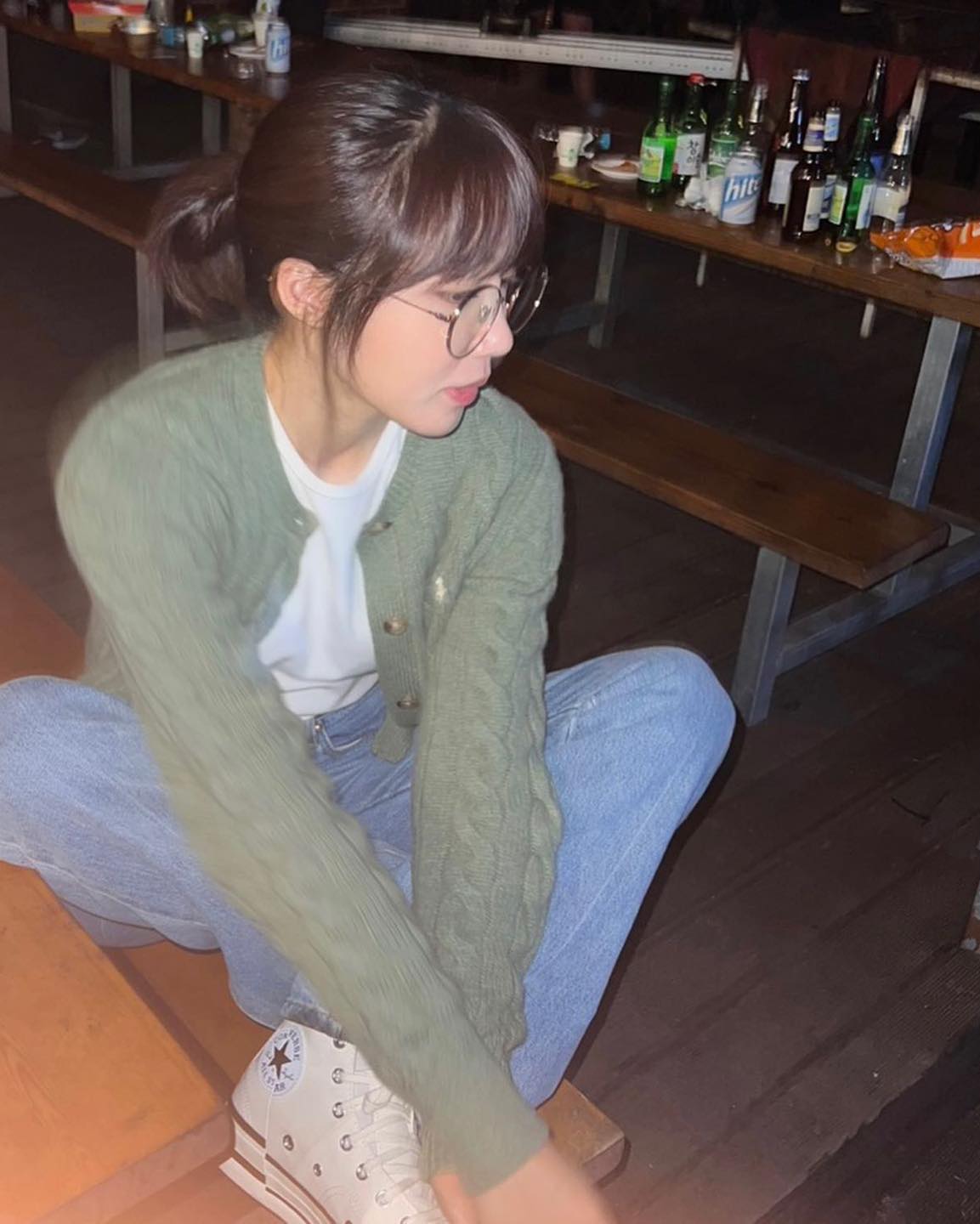간절기에는 가디건에 청바지🤍🧵 이미지
