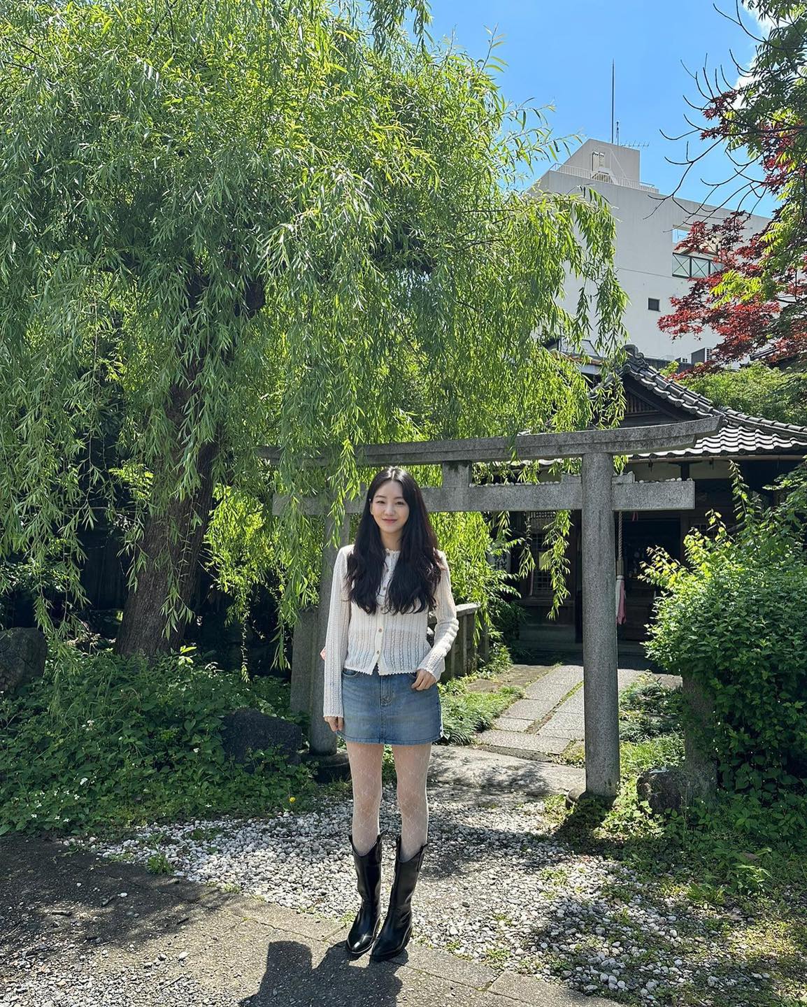가을엔 심플한 데님스커트💙🤍 이미지