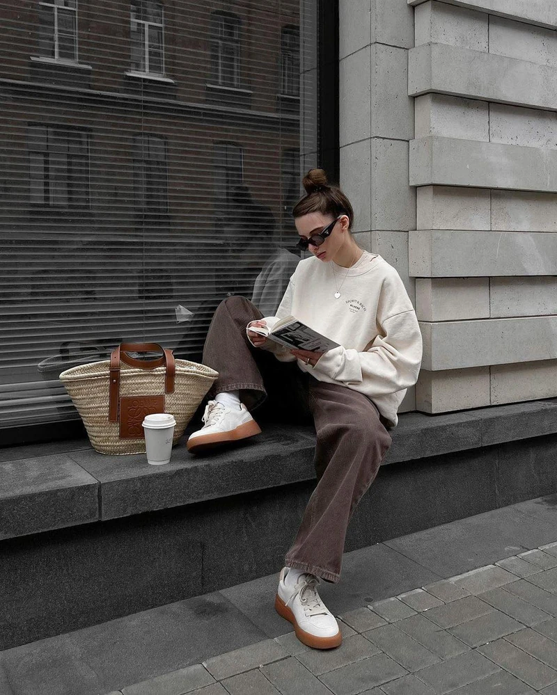 가을무드🍁초코맛 팬츠 코디🍫 이미지2