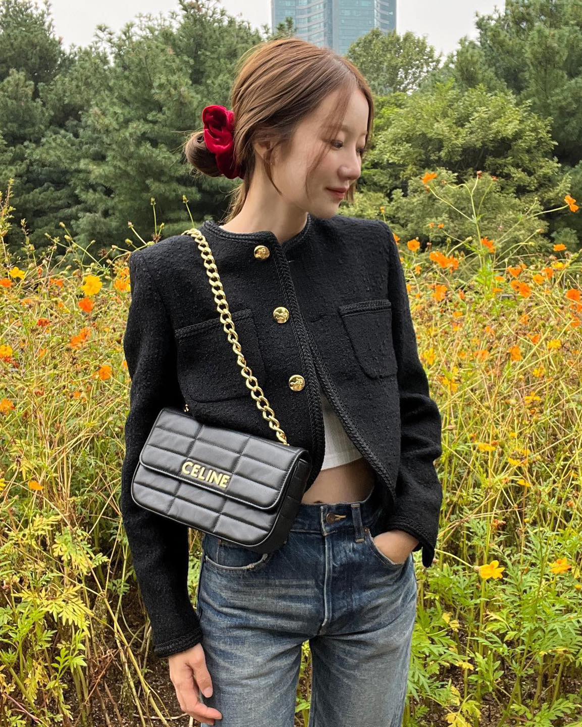 가을 기본 아우터🖤✨블랙 트위드 이미지
