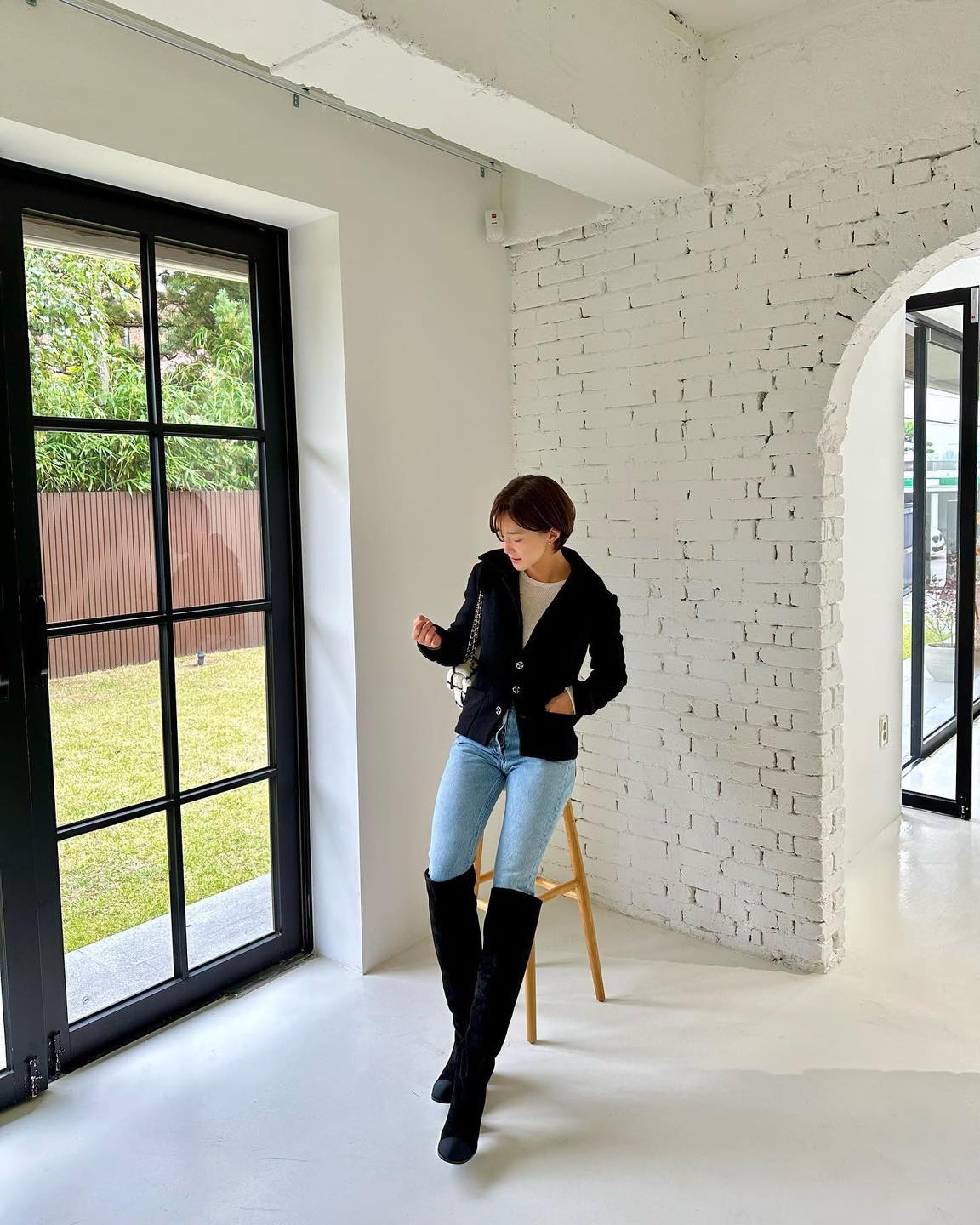 언니들처럼 청바지에 롱부츠👖👢 이미지