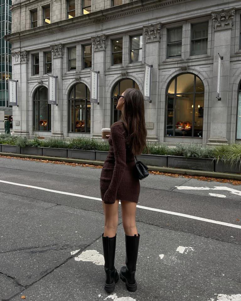 니트원피스로 여리여리🧶🤎 이미지