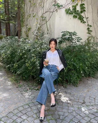 시크한 매력💙정소민 데님룩👖 이미지