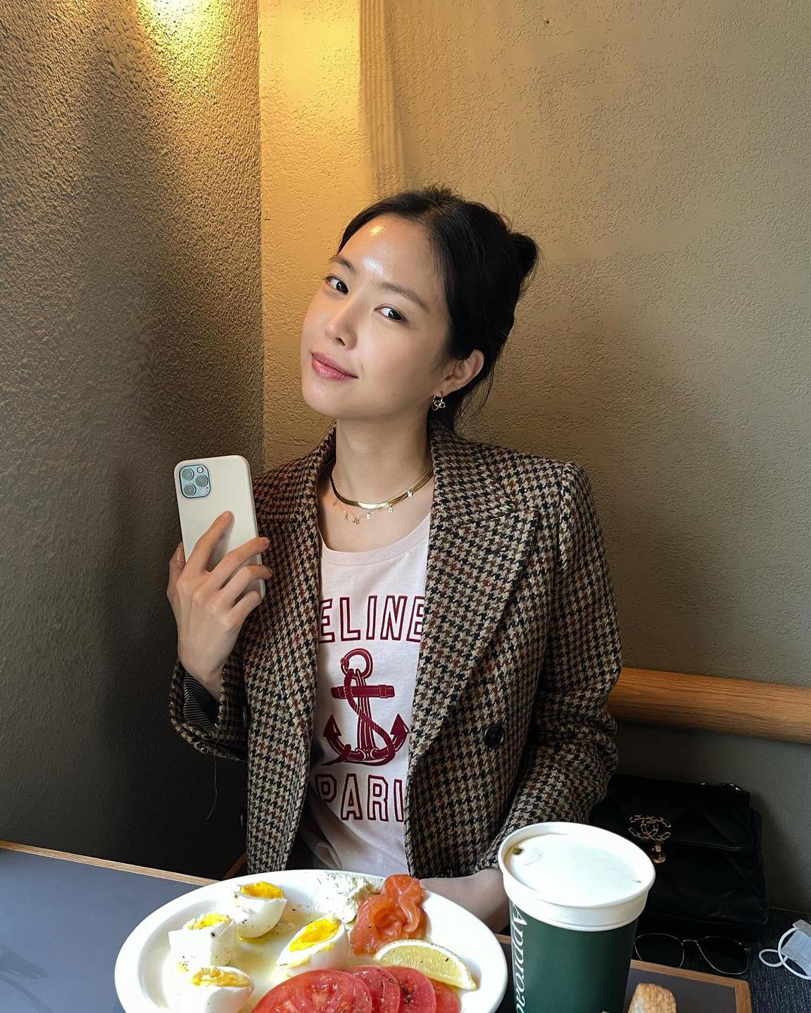 가을향 물씬🏁🤎브라운 체크자켓 이미지7