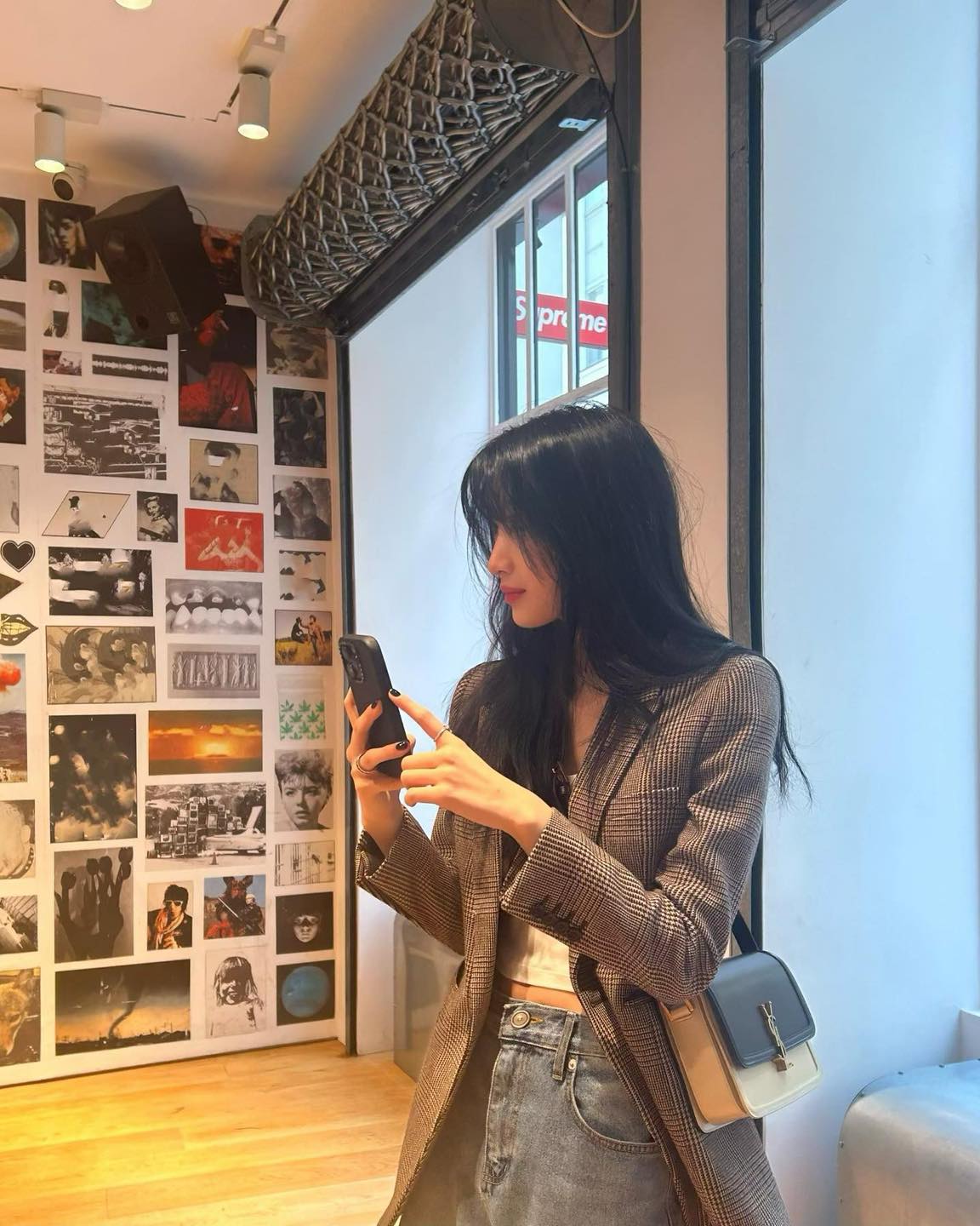 가을향 물씬🏁🤎브라운 체크자켓 이미지3