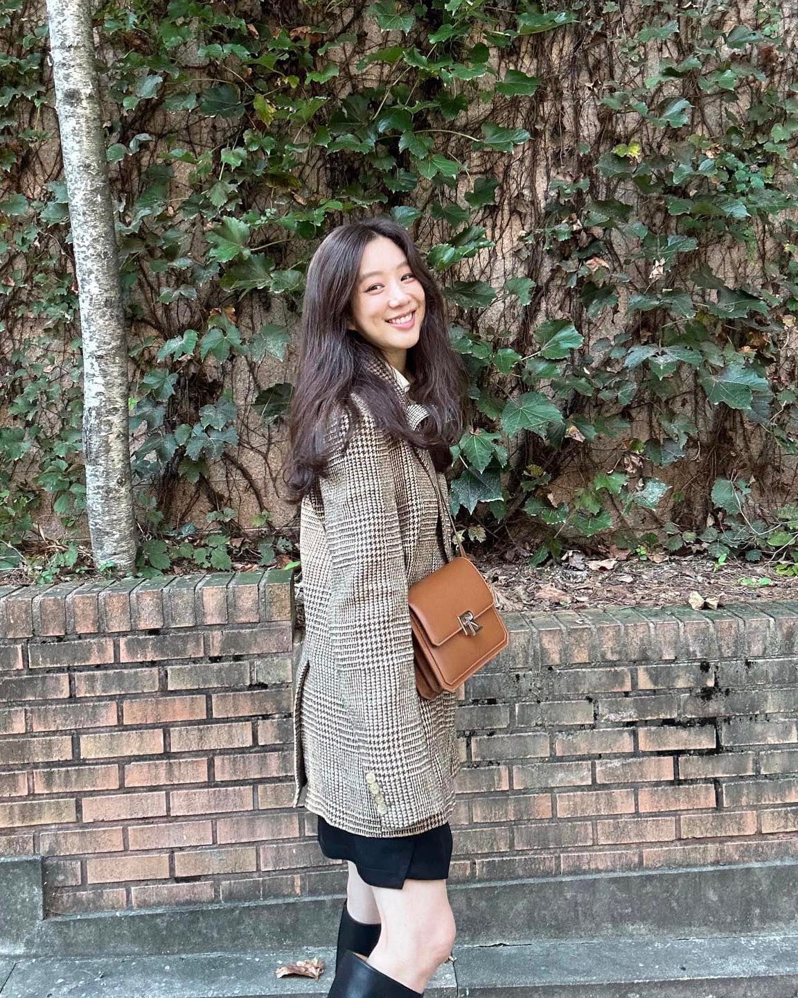가을향 물씬🏁🤎브라운 체크자켓 이미지2