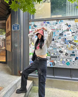 가을에 좋은 흑청코디 따라해🩶🖤 이미지