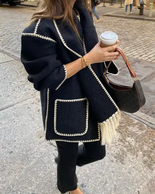 토템 스카프 자켓🖤🩶고급져 이미지