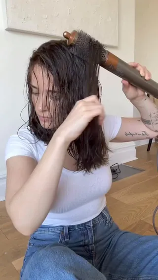 중단발 다이슨+고데기💈S컬 스타일링🤎 이미지