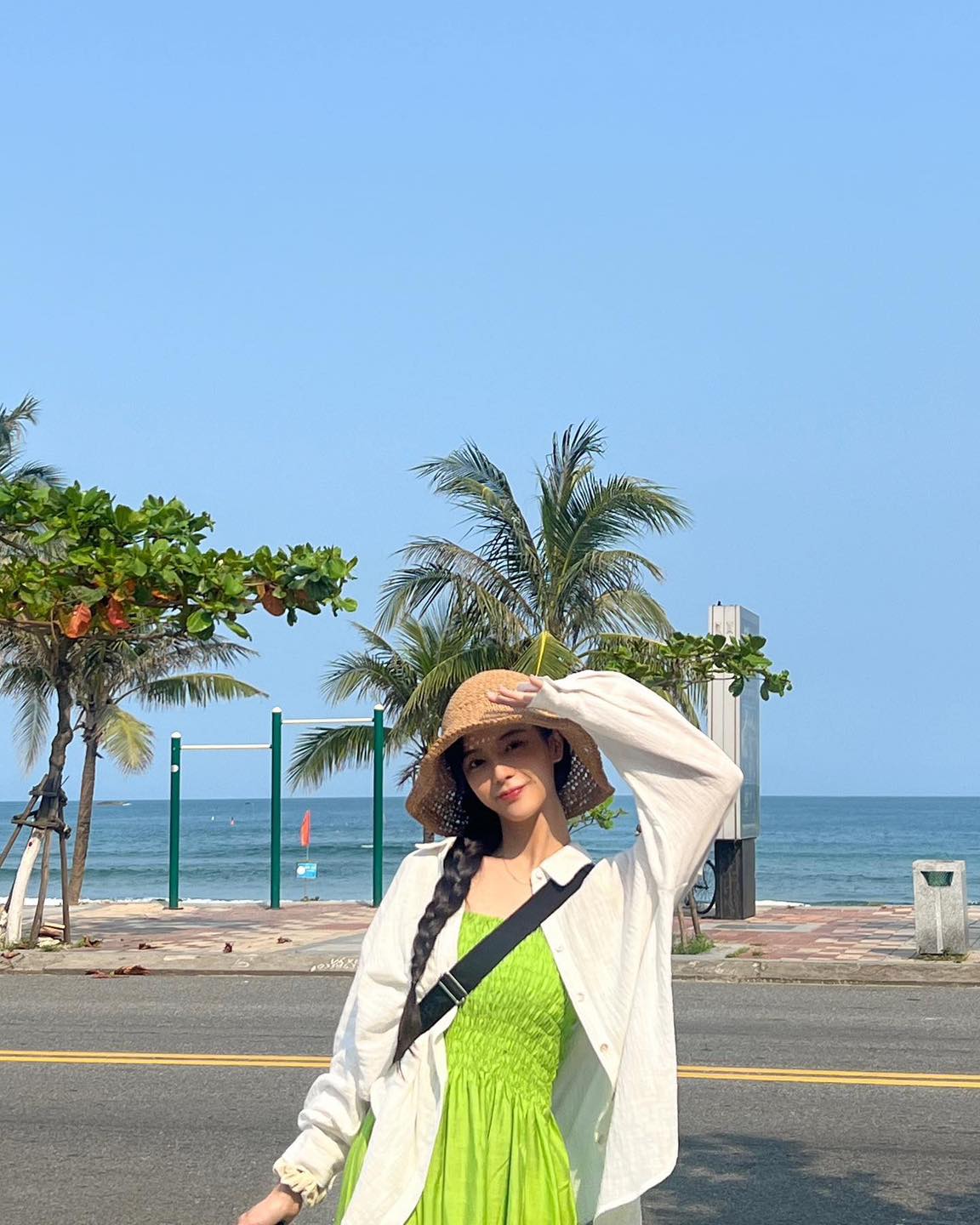 밀짚모자 스타일👒🤍니트 버킷햇 이미지