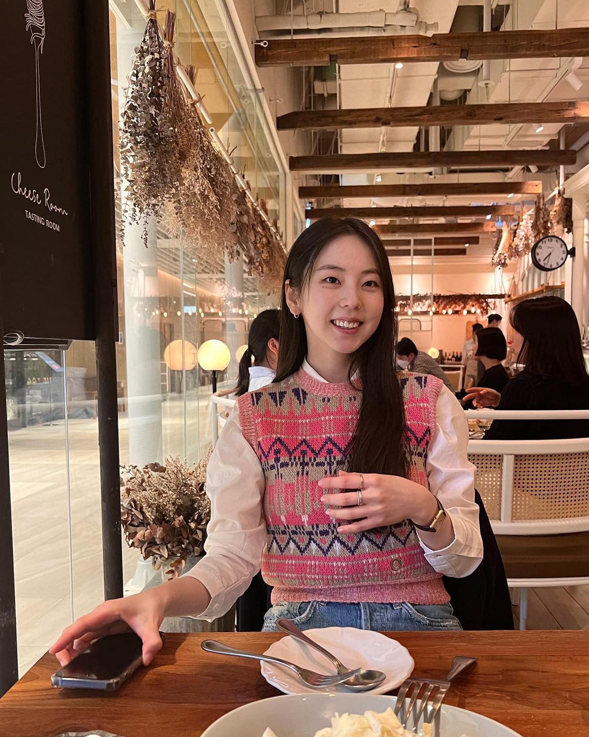 패턴 니트 조끼 러블리해🧶🤎 이미지