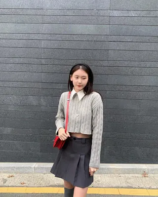 폭닥한 조합 니트에 셔츠🧶👔 이미지