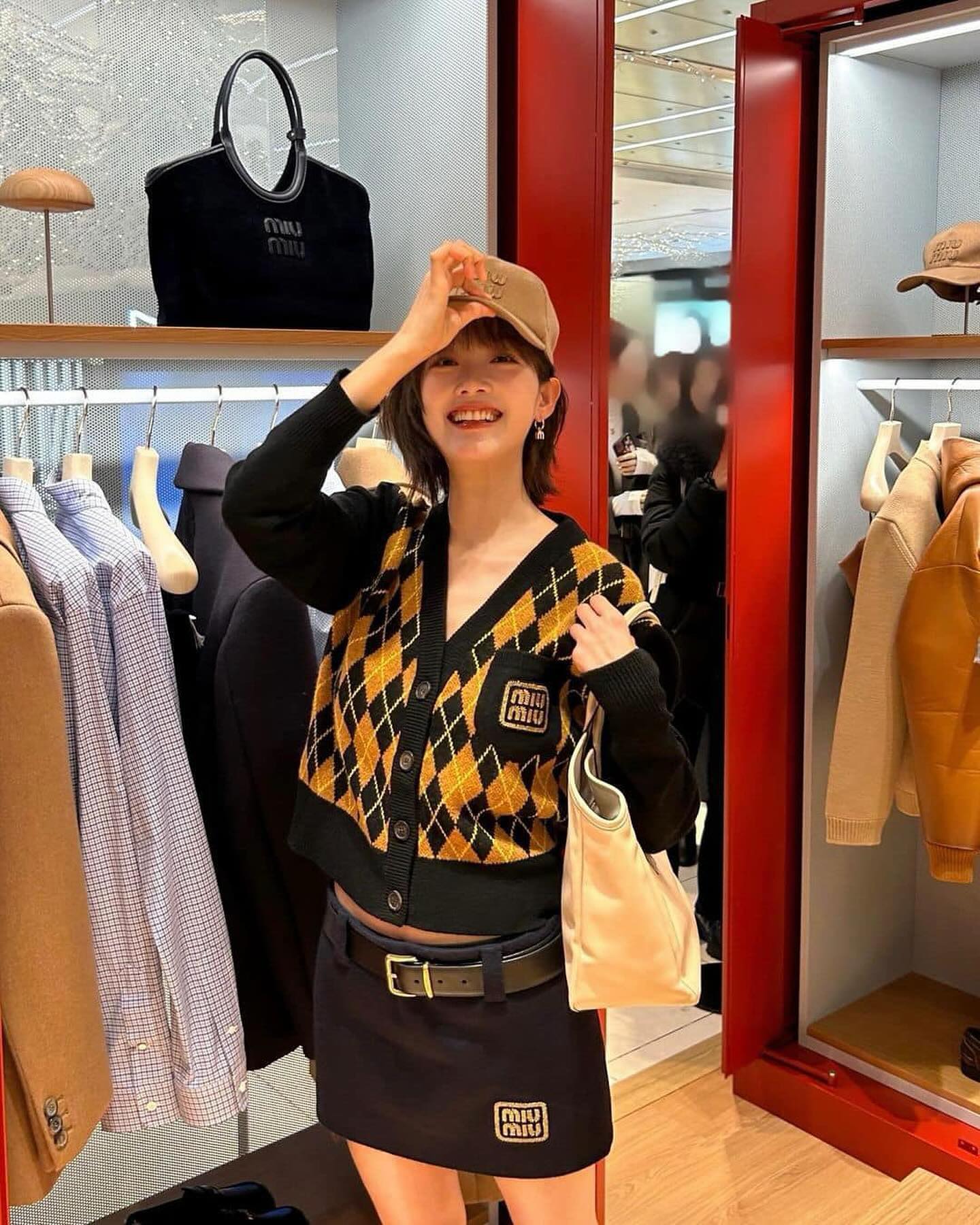 귀여운 미우미우 아가일 니트❤️♦️ 이미지