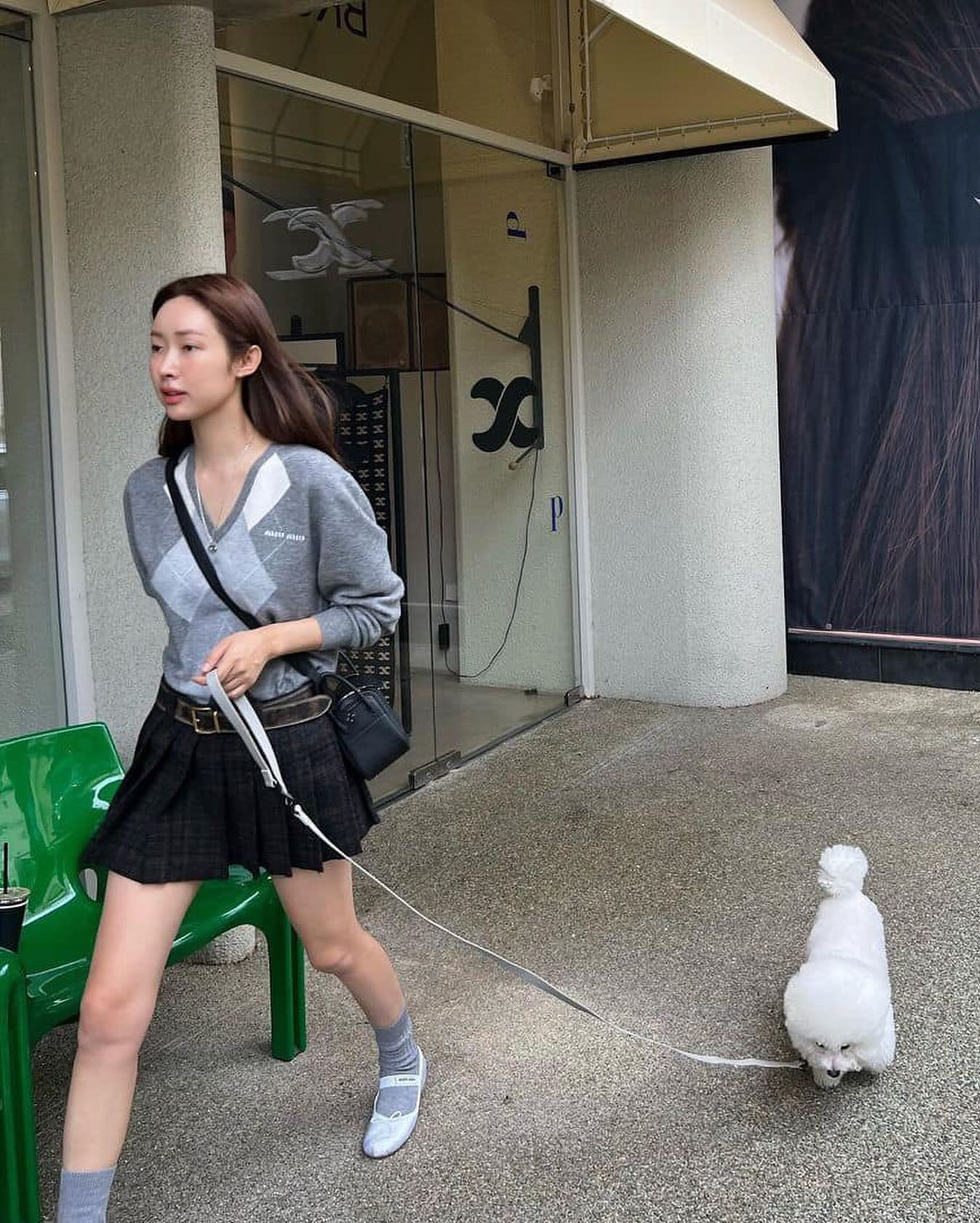 귀여운 미우미우 아가일 니트❤️♦️ 이미지