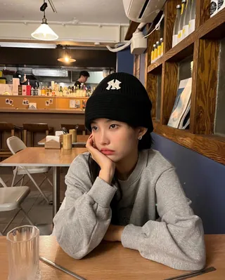 로고가 중요한 검정 비니💂🏻♀️☑️ 이미지