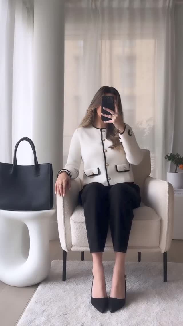 이번주 자켓 출근룩 따라해🖤🤍 이미지