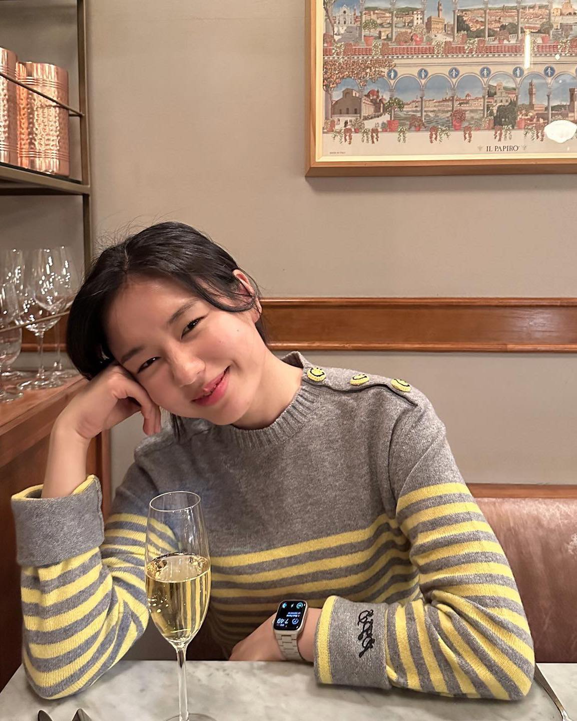 깔끔 미니멀템🖤스트라이프 니트 이미지3