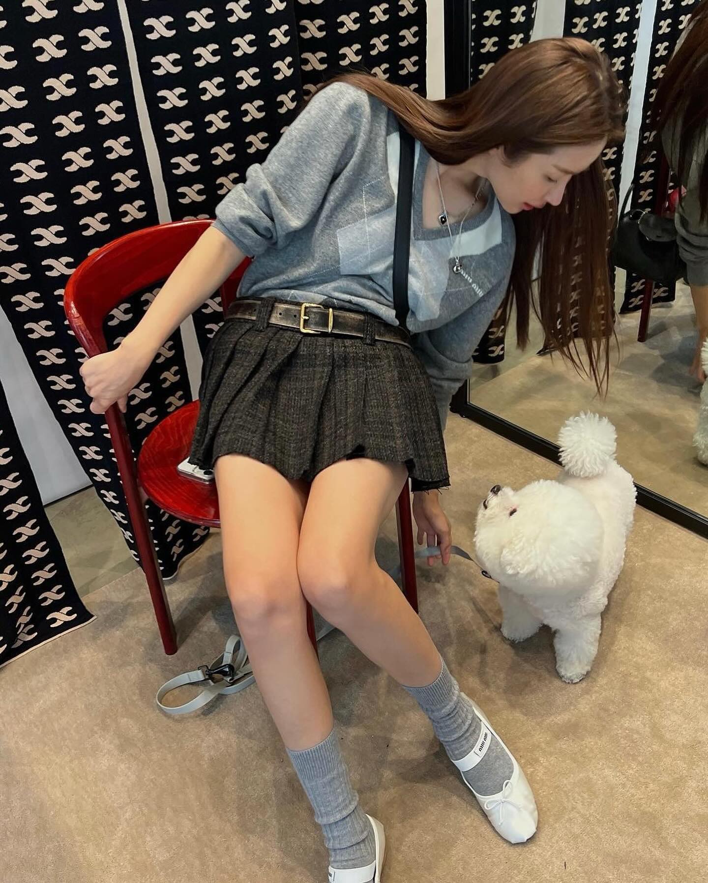 귀여운 패턴 아가일 니트🔸💚 이미지