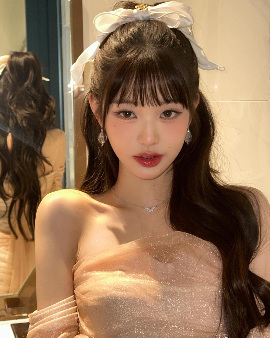 연말 러블리 헤어🎀리본 반묶음 이미지