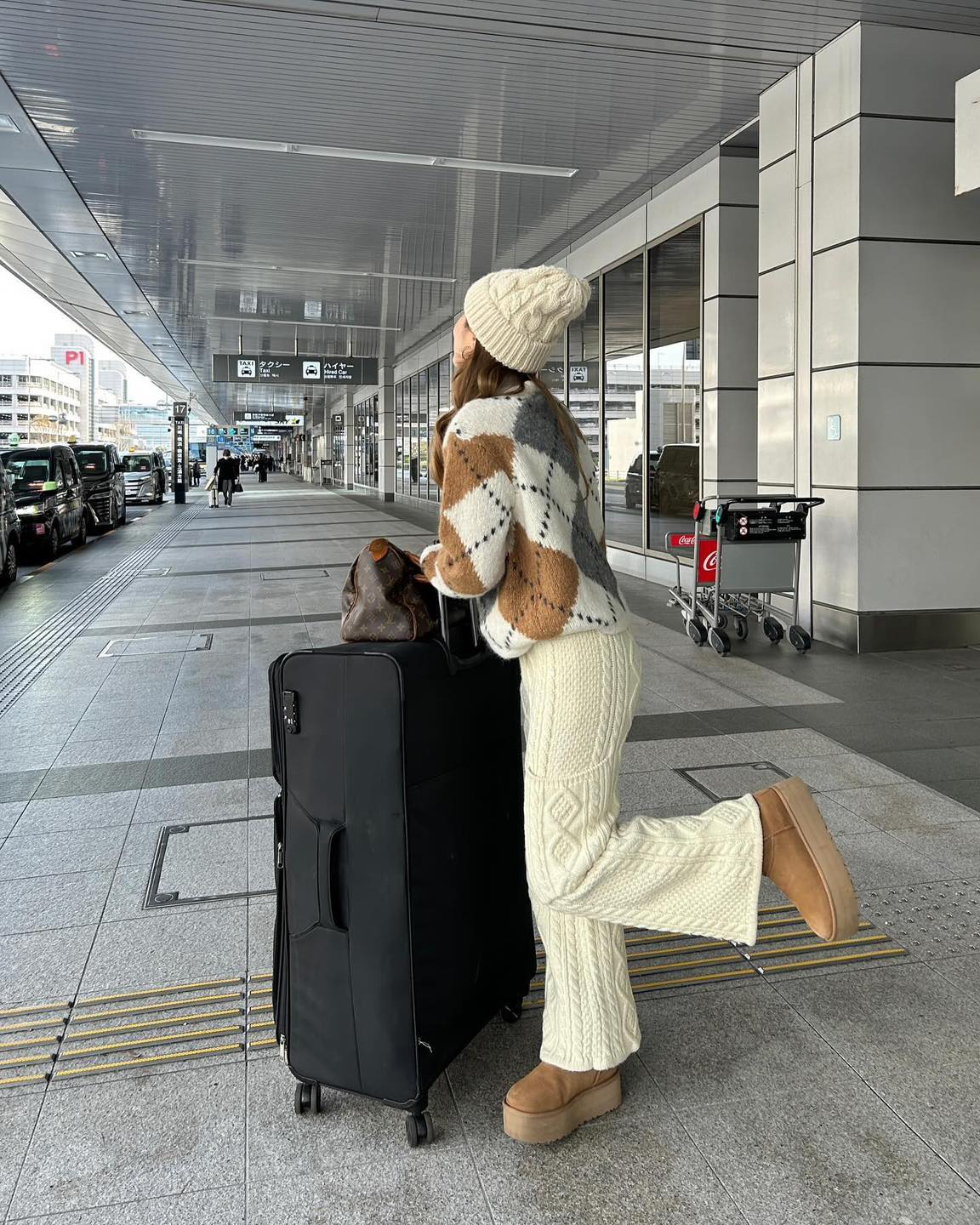포근 아가일 가디건🧡마시모두띠 이미지6